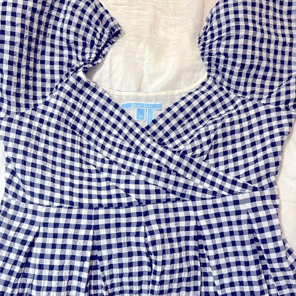 Draper James Gingham Puff Sleeve Top - Picture 3 of 3